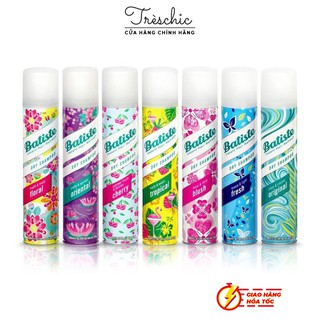 Dầu Gội Khô Batiste Dry Shampoo 200ml, Xịt Tóc Giúp Hết Bết Dính, Tóc Bồng Bềnh Tức Thì