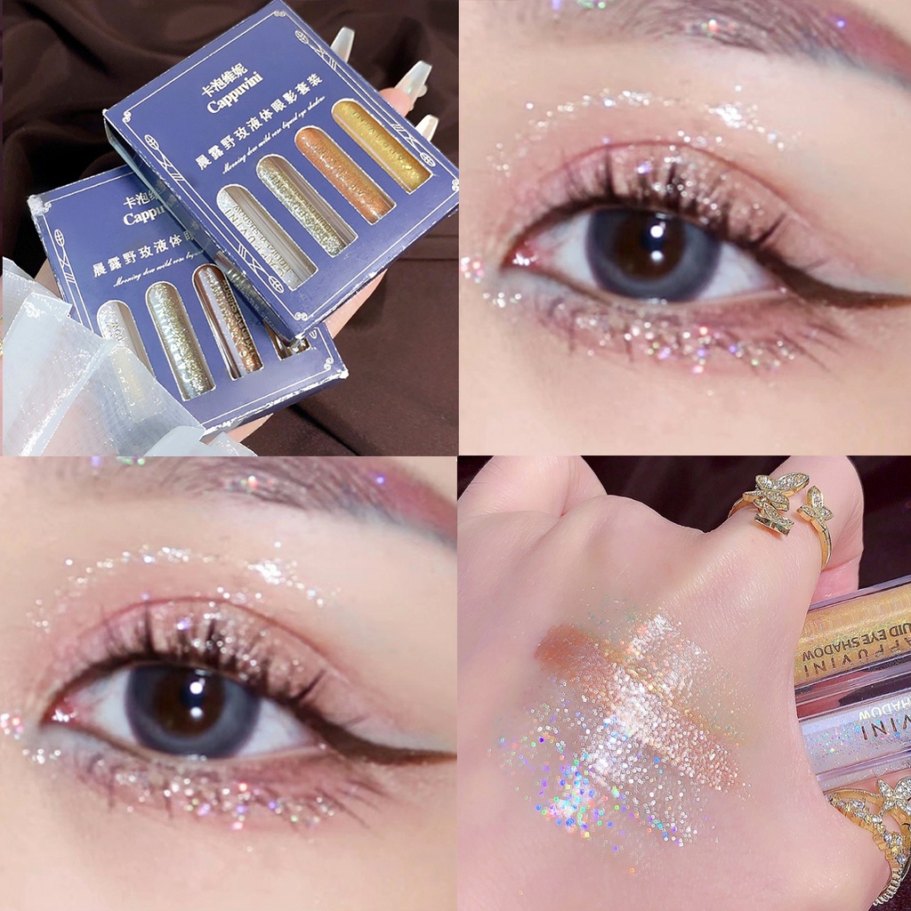 Cappuvini® Nhũ Mắt Dạng Gel Lấp Lánh Kháng Nước Sành Điệu Cho Nữ