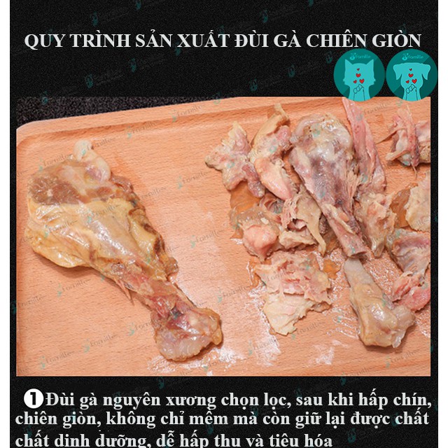 [NGUYÊN CHIẾC]Thức Ăn Cho Chó Mèo, Đùi Gà Rút Xương/ Nguyên Xương, Phù Hợp Mọi Lứa Tuổi Thú Cưng - JF29