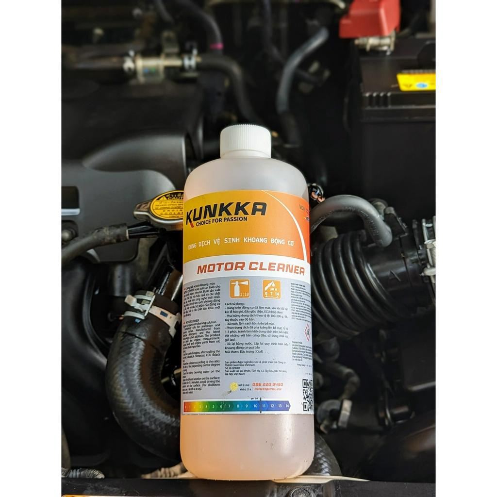 Dung dịch vệ sinh khoang máy, chi tiết máy, bề mặt kim loại, làm bóng xe ô tô KUNKKA pH 10.5