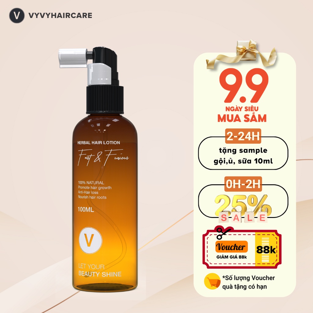 Xịt Nước Tinh Dầu Bưởi Kích Mọc Tóc, Giảm Rụng Tóc, Dưỡng Tóc VyvyHaircare 100ml