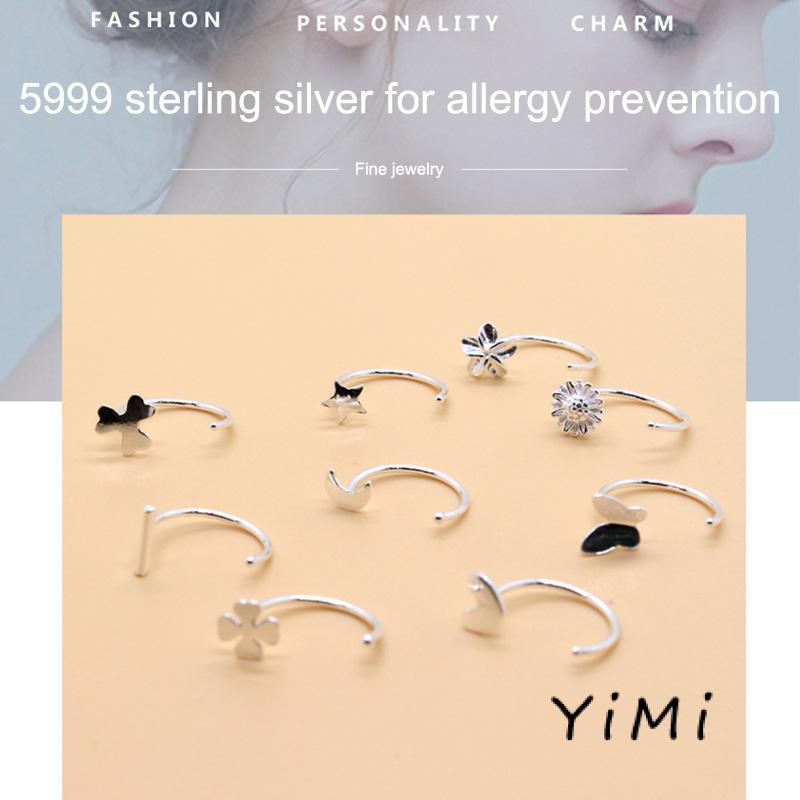 Bông tai Mạ Bạc 925 Hình Tròn Đơn Giản Thời Trang Hàn Quốc Dành Cho Nữ