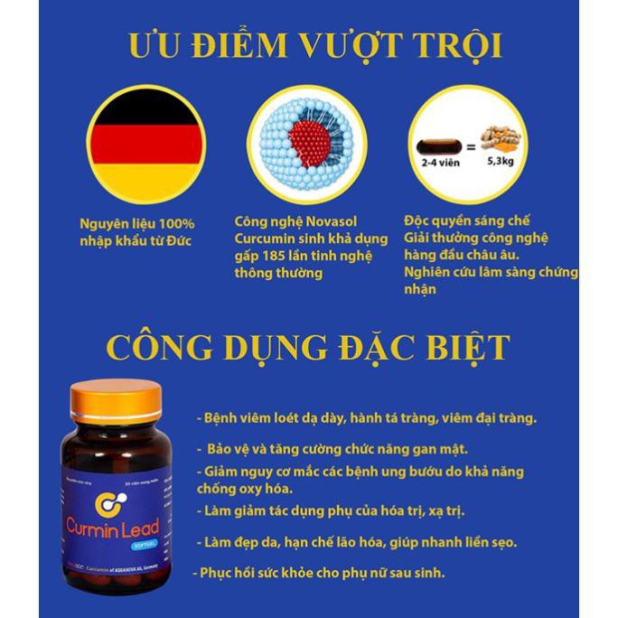 Curmin Lead - Hỗ trợ giảm viêm loét dạ dày 1 VIÊN = 5,3 KG NGHỆ