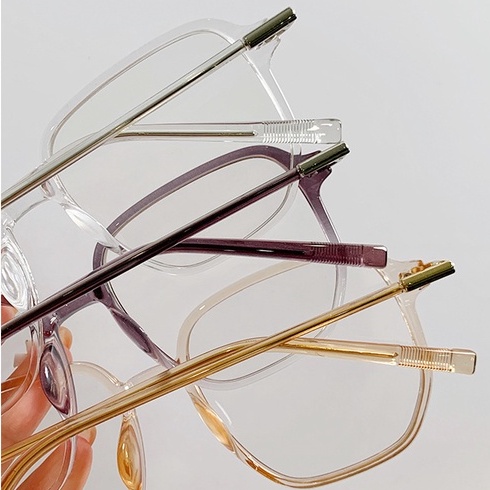 Mắt Kính Gọng Kim Loại Tròn Chống Bức Xạ Máy Tính Phong Cách Hàn Quốc Cho Nam Và Nữ