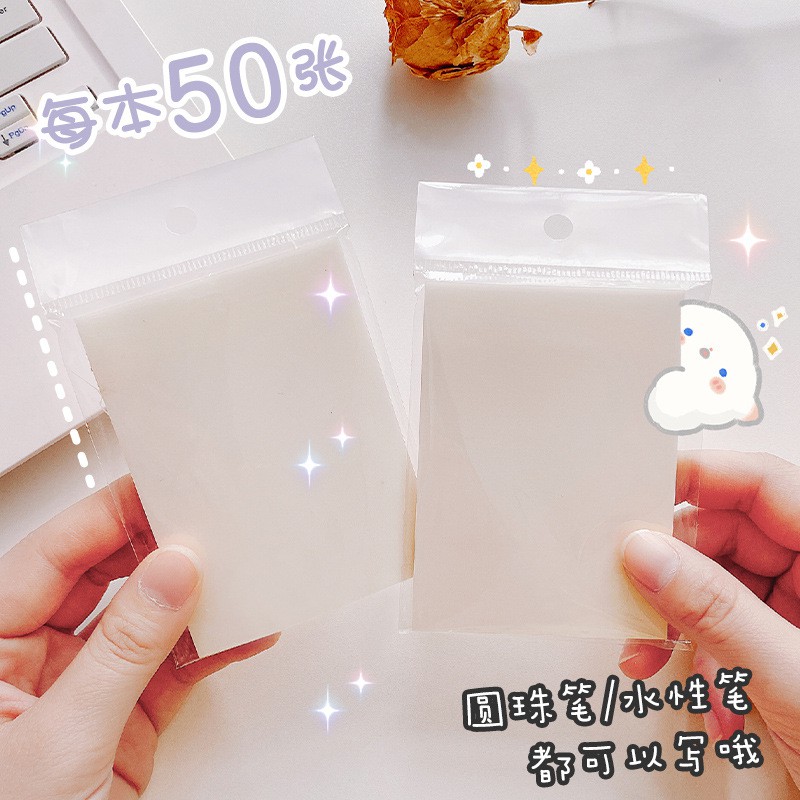 Giấy CAN mỏng dùng làm Journal, Penpal hoặc tập viết - Giấy Note Trong Suốt Nhiều kích thước - Ghi chú