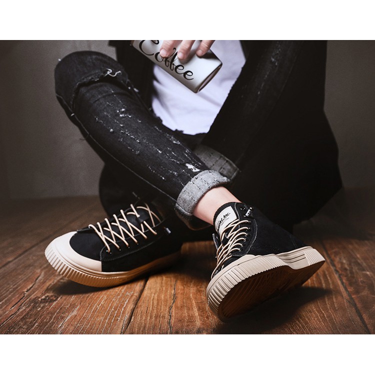 Giày nam cao cổ đen - Giày thể thao nam cao cổ GC310 Giày nam siêu Hot 2021 | BigBuy360 - bigbuy360.vn