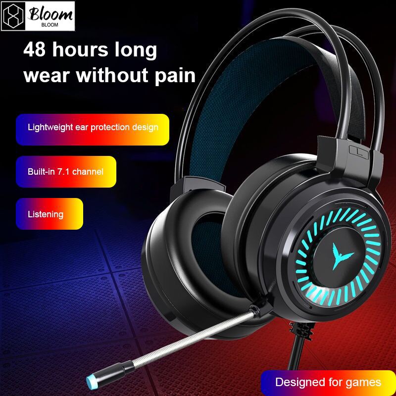 PC Tai Nghe Trùm Đầu Chơi Game Có Mic Và Đèn Led