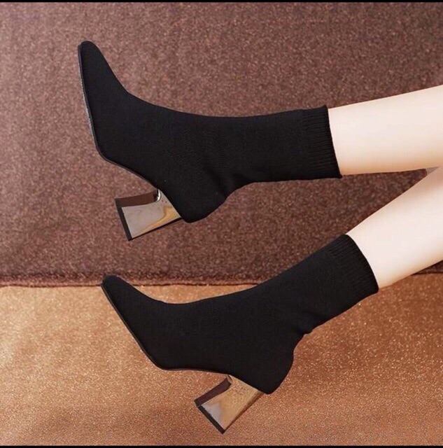 [kèm video] bốt nữ cổ lửng phối len | BigBuy360 - bigbuy360.vn