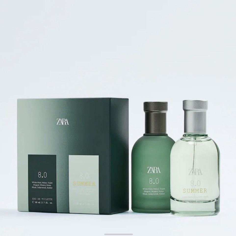 SET NƯỚC HOA NAM ZARA 8.0 + 8.0 SUMMER EDT 80 ML (2.7 FL. OZ)