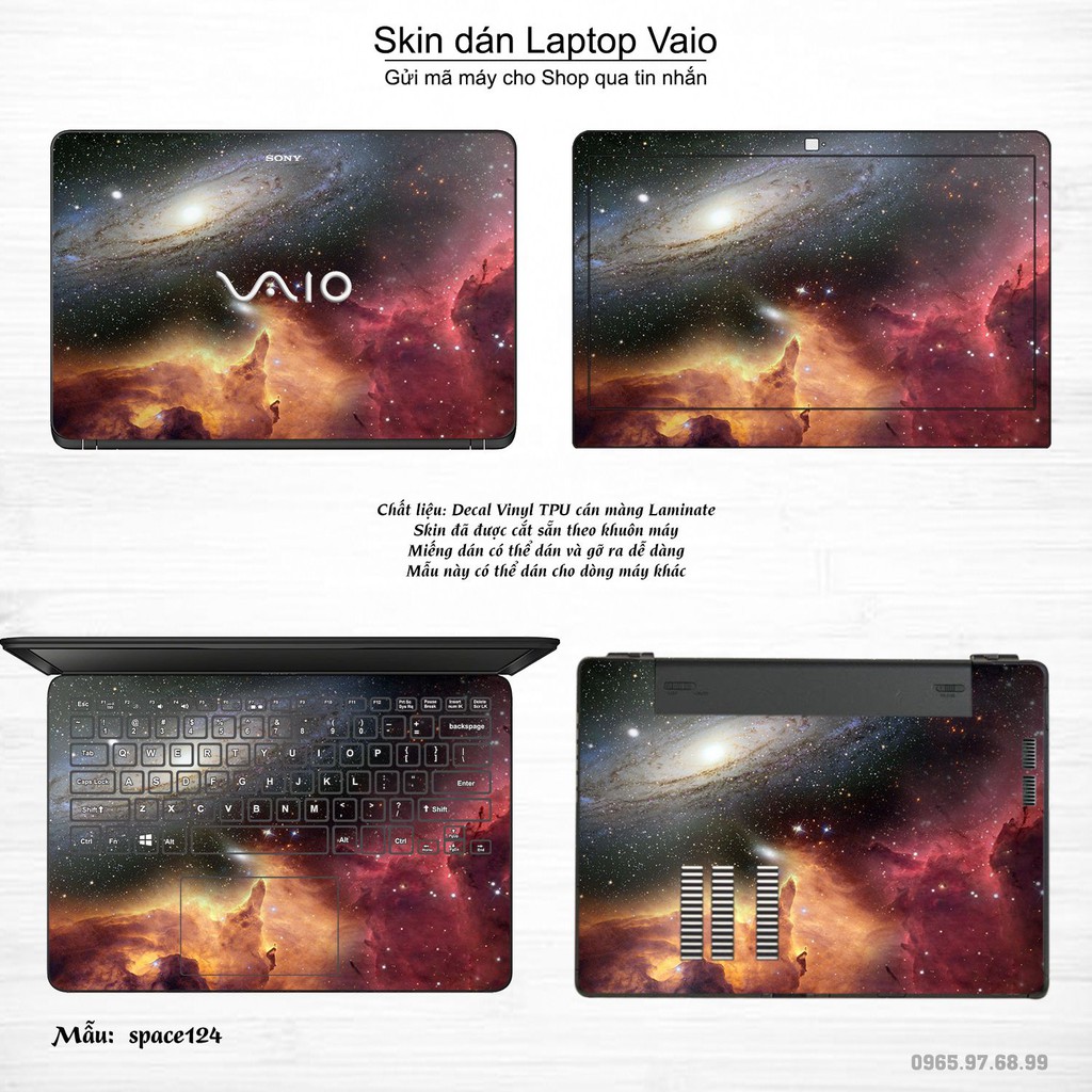 Skin dán Laptop Sony Vaio in hình không gian nhiều mẫu 21 (inbox mã máy cho Shop)