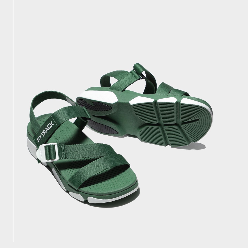 Giày Sandals Shondo F7 Track xanh mint đế trắng F7T0042