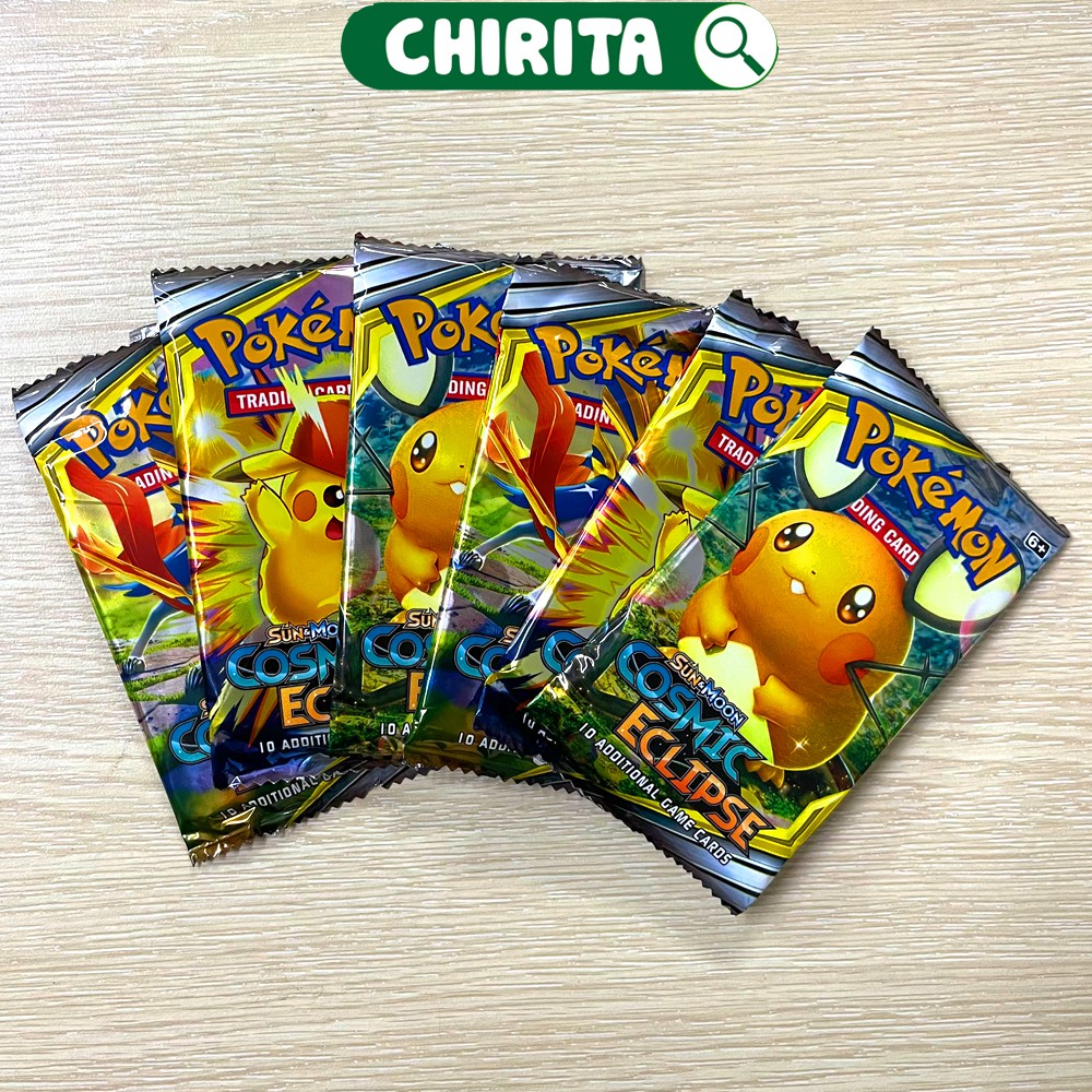 Combo 6 Túi Thẻ Bài pokemon Tcg Trading Card Game 1 Bộ 8 Lá - Đồ Chơi Trẻ Em Chirita