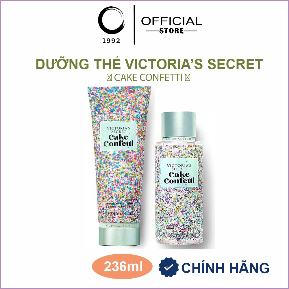 Sữa Dưỡng Thể 🌸𝑭𝒓𝒆𝒆𝒔𝒉𝒊𝒑🌹 Dưỡng Thể Nước Hoa Làm Sáng Da Victoria's Secret Lotion 236ml 🧁 CAKE CONFETTI 🧁 Body Mist 250ml