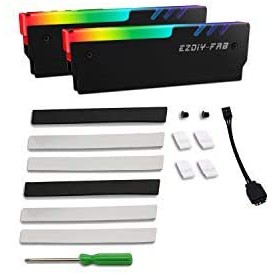 Set 2 Bộ Tản Nhiệt Ram 5v Rgb Ddr3 Ddr4 - Màu Đen | BigBuy360 - bigbuy360.vn