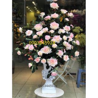 Cành Hồng Cây Siêu Đẹp Cao 140cm- Cây Giả
