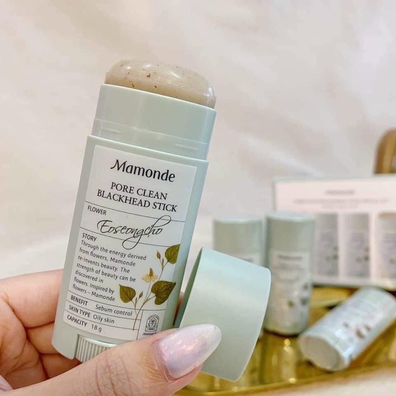 Thanh lăn mụn đầu đen Mamonde trà xanh hàn quốc 18g