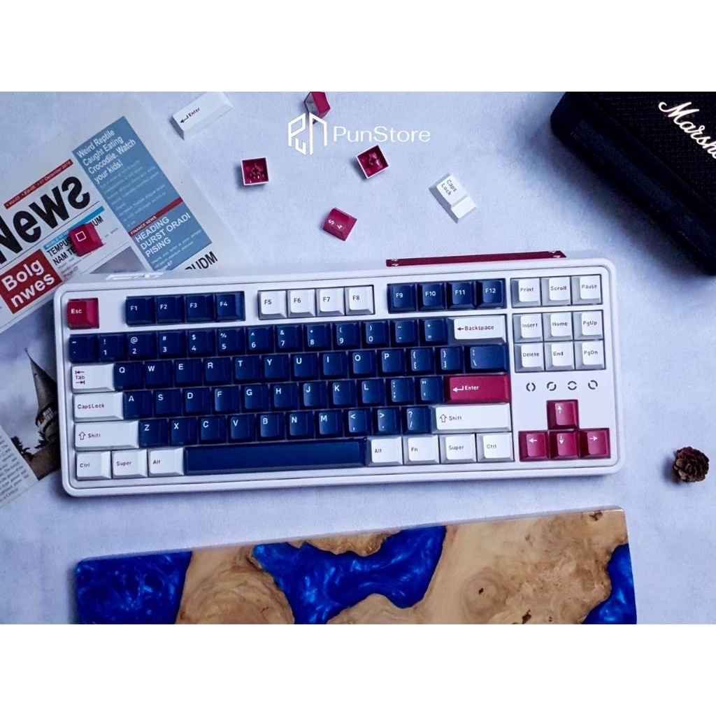 Bàn phím cơ FL-Esports CMK87 Metal Heart - Polar Night - Ice Mint - 3 Mode