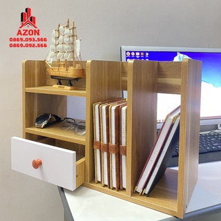 (AZS-04) KỆ SÁCH, KỆ SÁCH ĐỂ BÀN, HỒ SƠ VÀ TÀI LIỆU VĂN PHÒNG SIZE 50x20x34cm