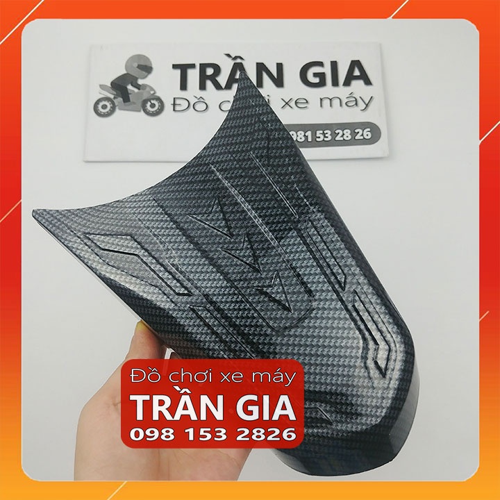 Ốp đèn soi biển số xe VISION 2021-2022-2023 cóc đèn xi inox cacbon carbon - phụ kiện trang trí đồ kiểng