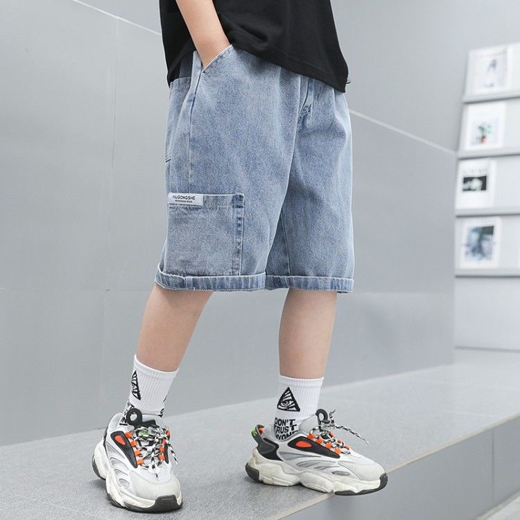 Quần Short Denim Mỏng Phong Cách Mới Cho Bé Trai