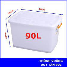 THÙNG NHỰA Duy Tân có bánh xe 90L