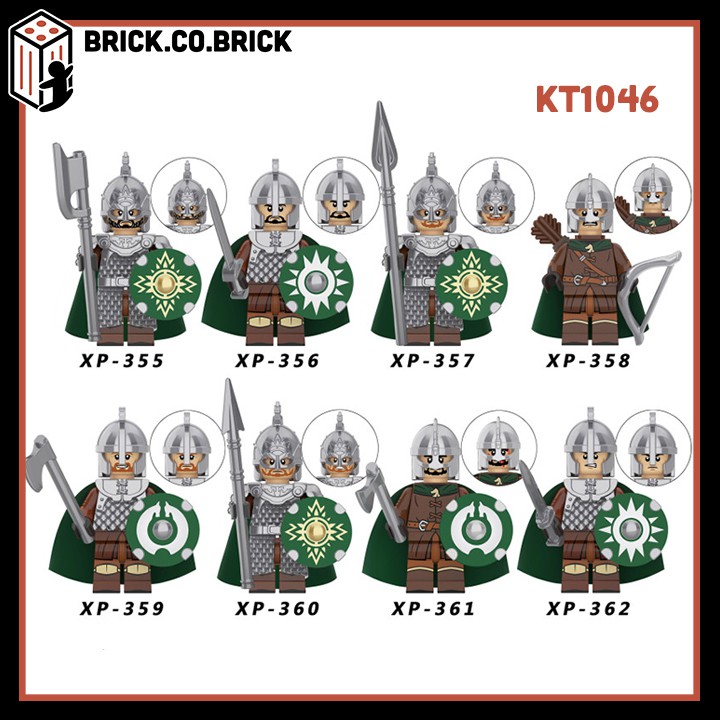 Lord of the Rings Rohan Warriors KT1046 Koruit Đồ Chơi Non LEGO và Minifigure Mô Hình Lắp Ráp Lính Trung Cổ