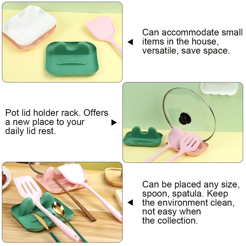CONOPERY Giá đỡ nắp nồi / muỗng chống trượt đa năng nhiều màu tùy chọn tiện dụng cho nhà bếp