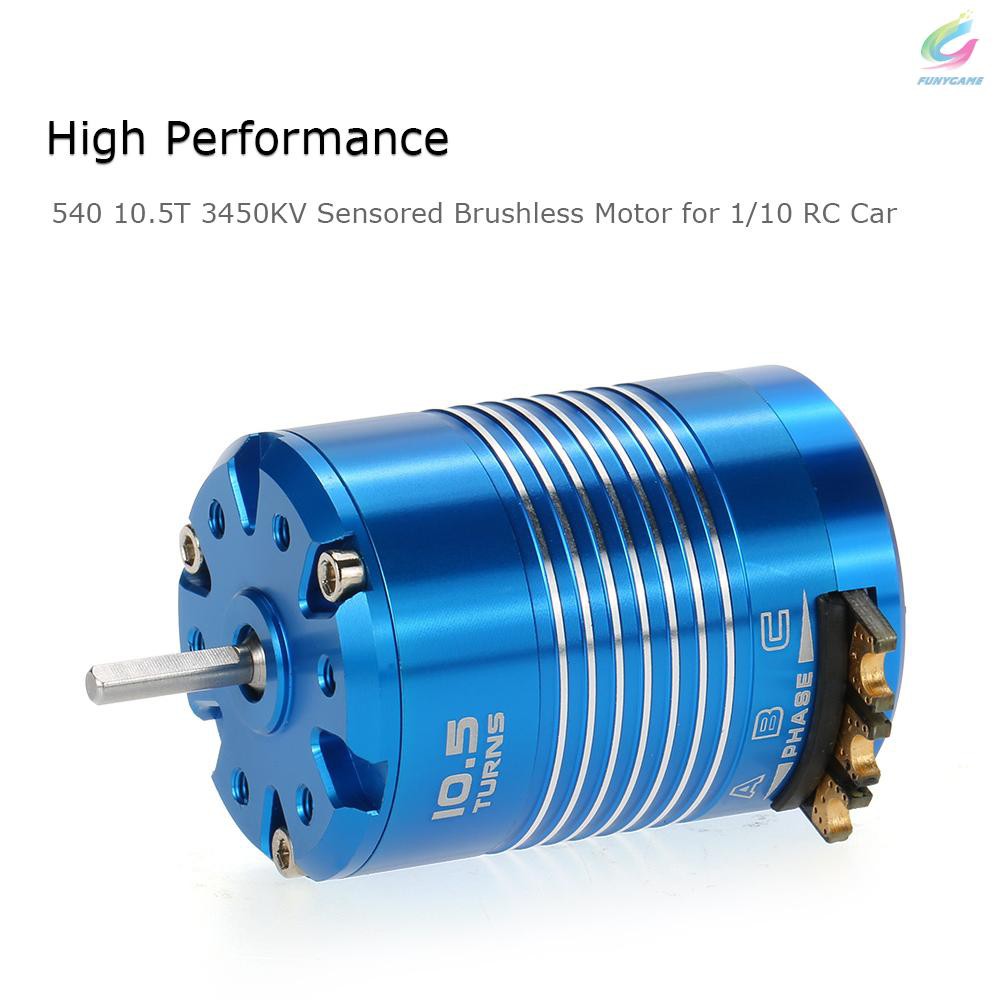 High Performance 540 10.5T 3450KV Sensored Brushless Motor for 1/10 RC Car Truck