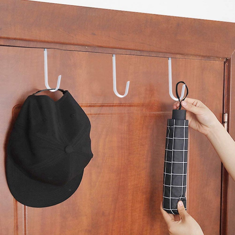 Set 6 Móc Treo Đồ Bằng Cao Su Mềm Chống Trầy Xước Màu Trắng Cho Nhà Tắm