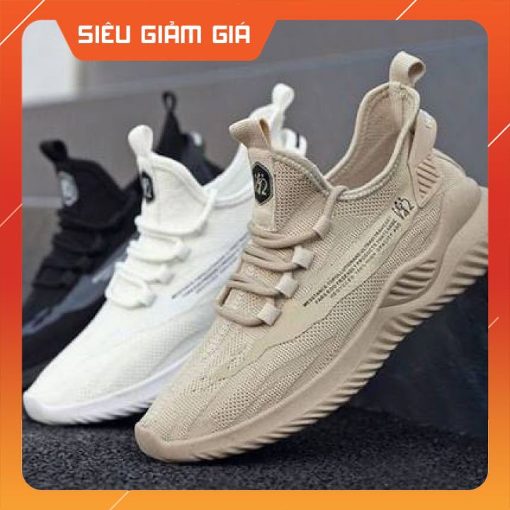 Giày thể thao nam 🔸 Nâu cá tính dễ kết hợp 🔸 Giày sneaker nam đế cao su êm vải thoáng khí