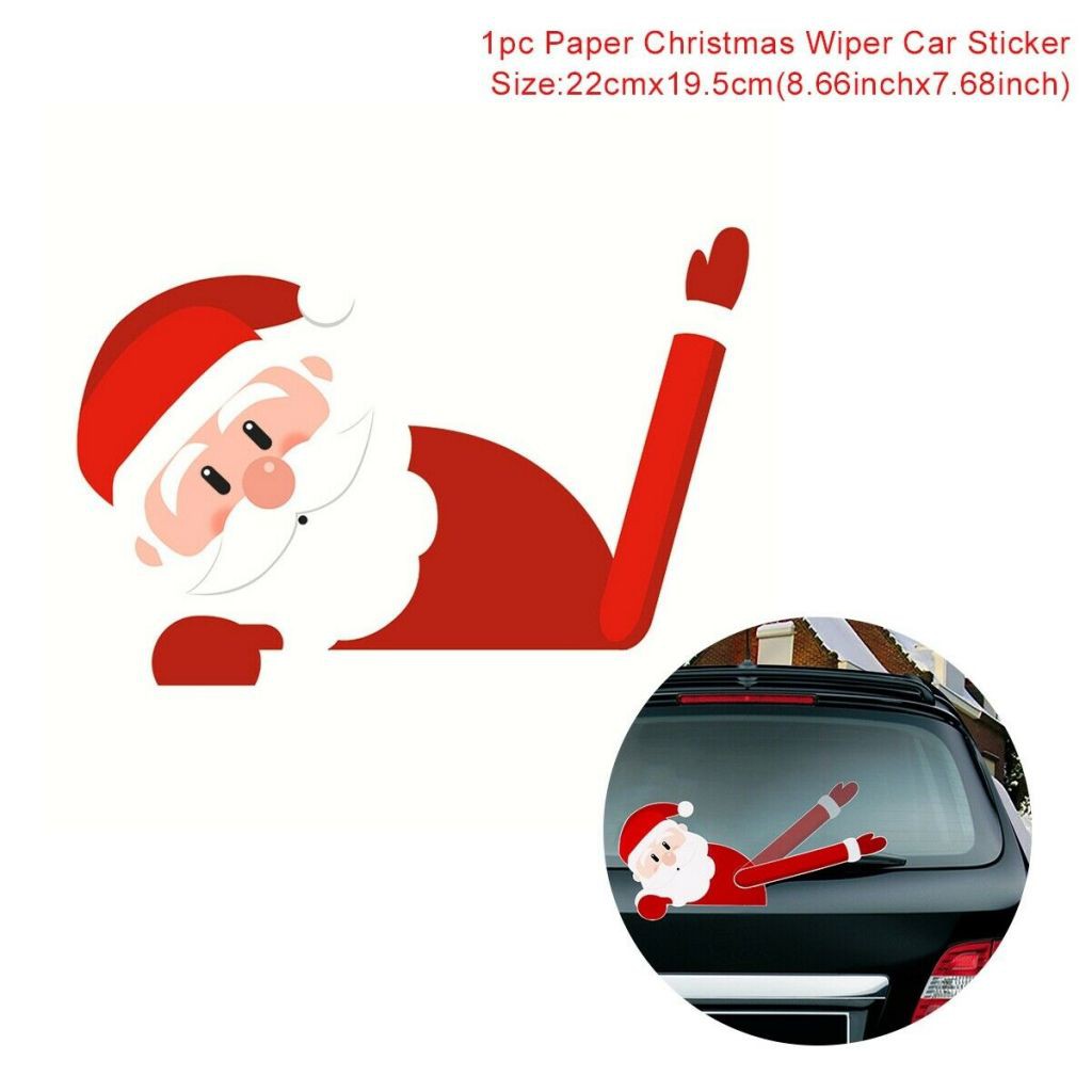 Decal Dán Cửa Kính Xe Oto Hình Ông Già Noel