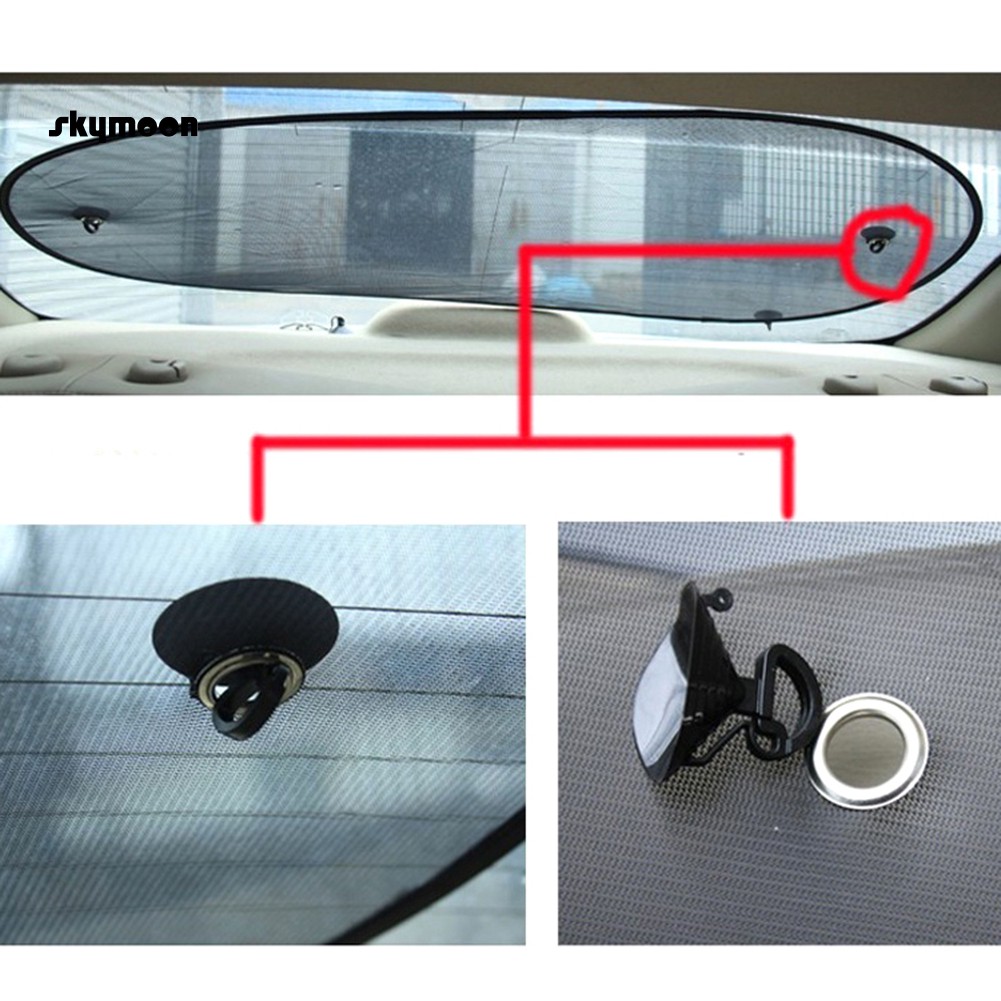 Tấm lưới che nắng chống tia UV gắn cửa sổ sau xe hơi kích thước 100x50cm