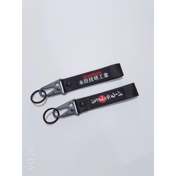 Móc khoá dây cho tất cả hãng xe Honda yamaha .....Móc bằng thép không gỉ , logo vải thêu