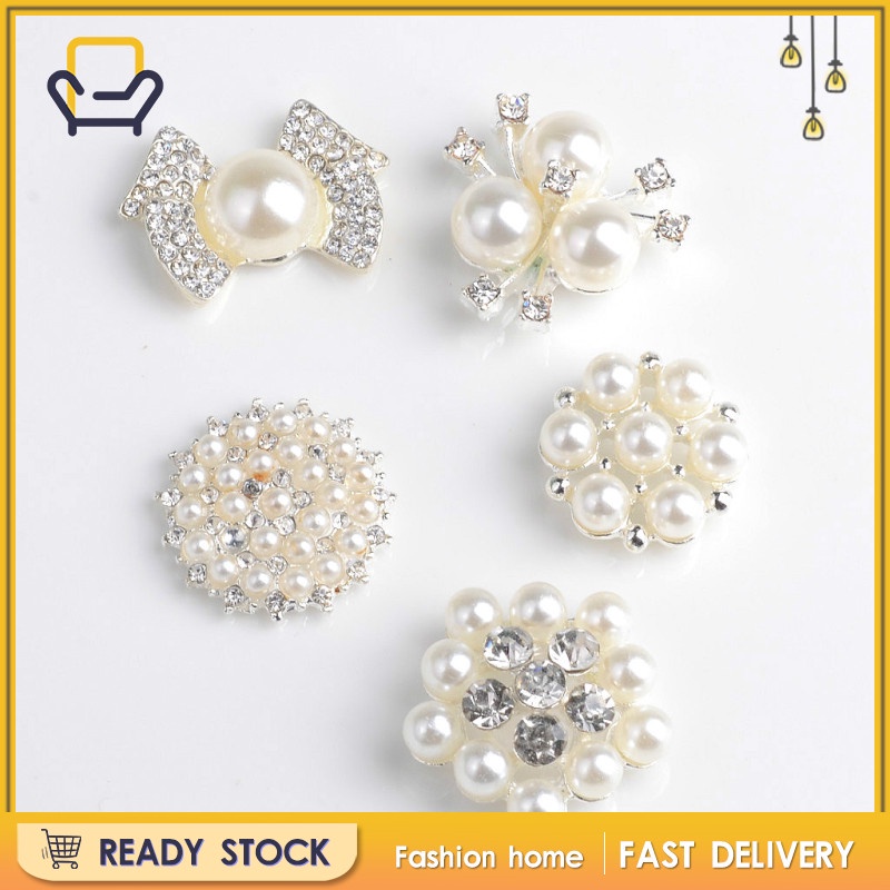 5 Hạt Cườm Ngọc Trai Giả Tự Trang Trí Nơ Làm Thủ Công Cho Đám Cưới