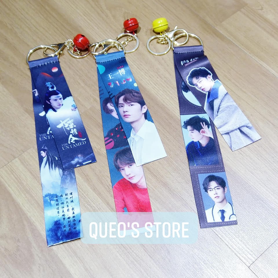 Strap lụa - Móc khoá lụa có chuông TFBOYS, Trần Tình Lệnh, Tiêu Chiến, Vương Nhất Bác