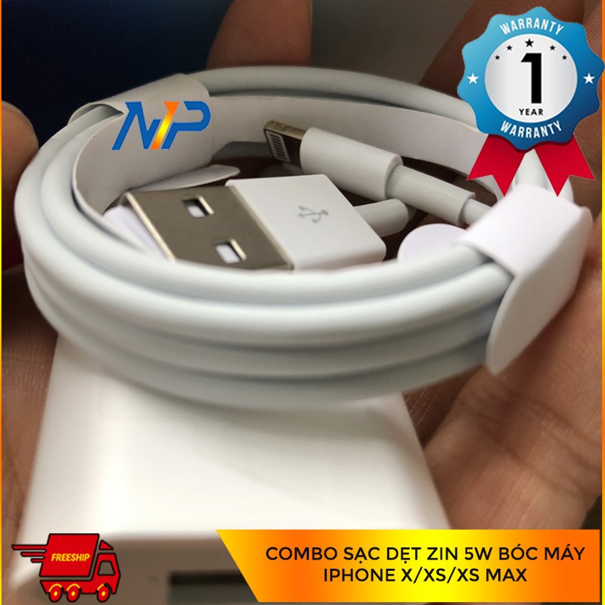 [COMBO] SẠC DẸT 5W XỊN IPHONE X/XS/XS MAX/SE/11/PRO/PROMAX-BH 12 THÁNG-LAZMALNP