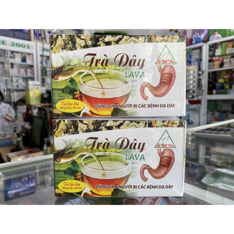 Trà dây LAVA dạng túi lọc Hỗ trợ viêm loét dạ dày, mát gan - Hộp 30 gói/ Tra Day Lava / la va