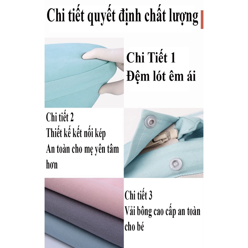 [CAM KẾT Y HÌNH] Địu em bé nhiều chức năng có đỡ cổ, có bệ ngồi (hộp tì đựng đồ) chống gù lưng, điệu trẻ em nhiều tư thế