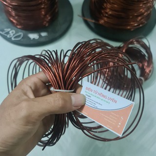 Dây đồng 1,8mm (500g). Dây đồng quấn biến áp, bọc emay cách điện. Dây đồng 1.8 mm (1li8)