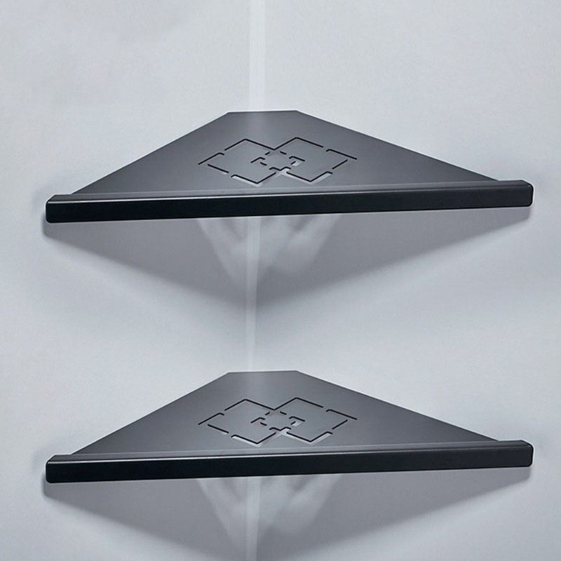 Giá Đỡ Dầu Gội Bằng Kim Loại Hình Tam Giác Đa Năng Gắn Góc Tường Nhà Bếp / Phòng Tắm