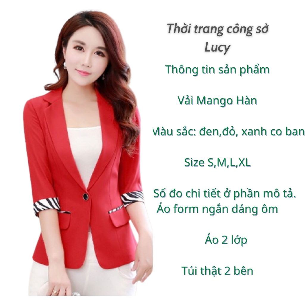 Áo vest nữ hai lớp. Áo vest công sở tay lỡ dáng ngắn chất vải mềm mại có túi thật hai bên | BigBuy360 - bigbuy360.vn