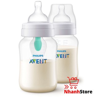 Bình sữa AVENT Classic 125-260ml giảm đầy hơi với van giữ sữa Airfree