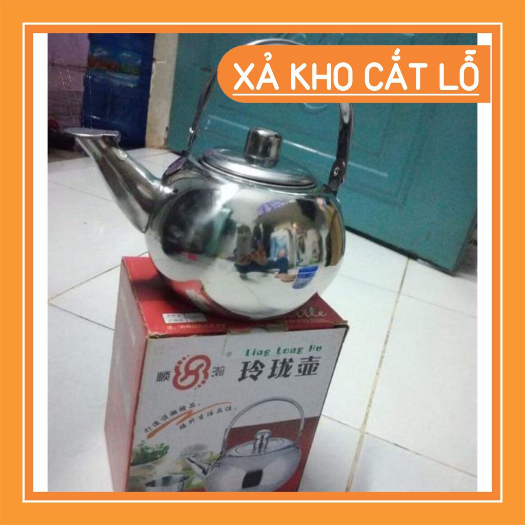 (Bán giá sỉ tại kho) Ấm pha trà inox(có thể đun bếp từ và bếp gas)