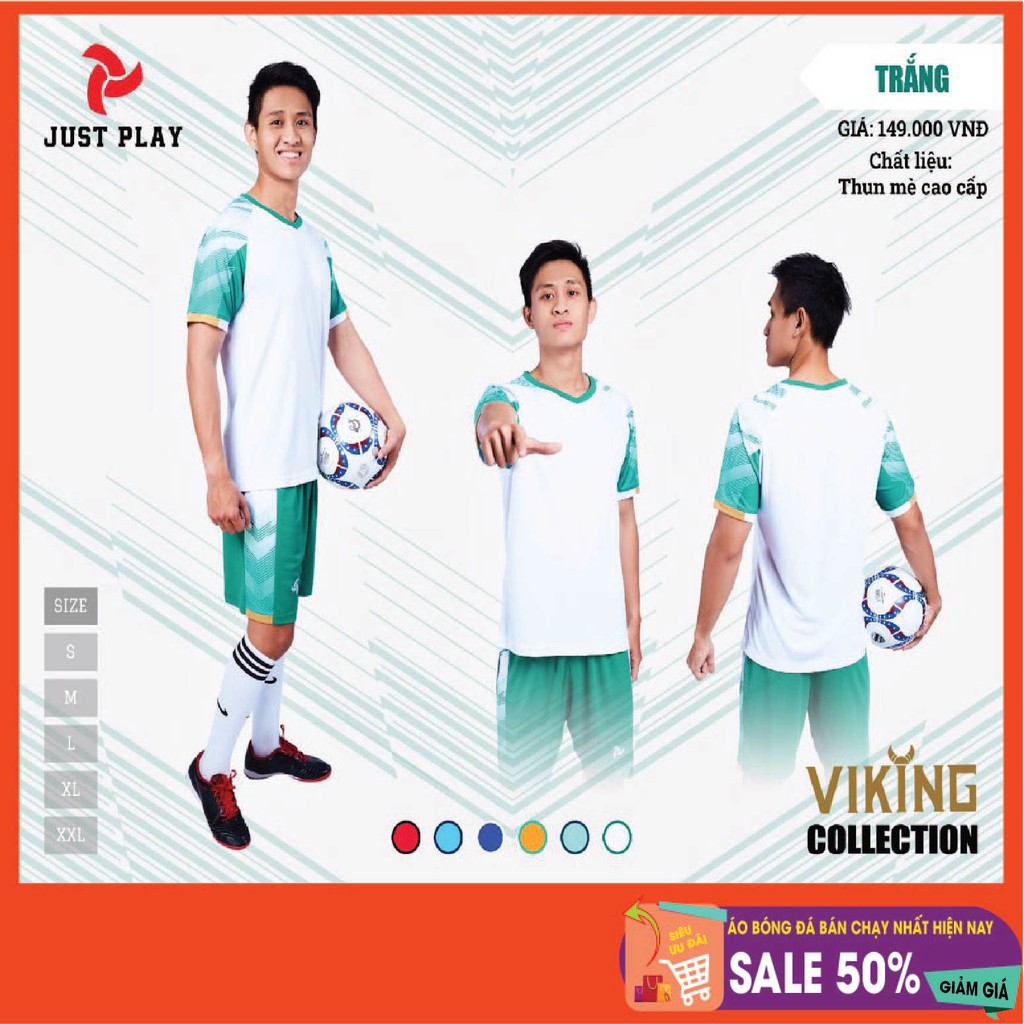 Bộ quần/áo thể thao, Bộ áo bóng đá không logo JP VIKING 2021 - 2022 sẵn kho, giá tốt