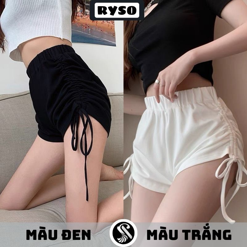 Quần Đùi Rút Dây Tập Gym Nữ - Quần Tập Gym, Yoga, Aerobic, Thể thao
