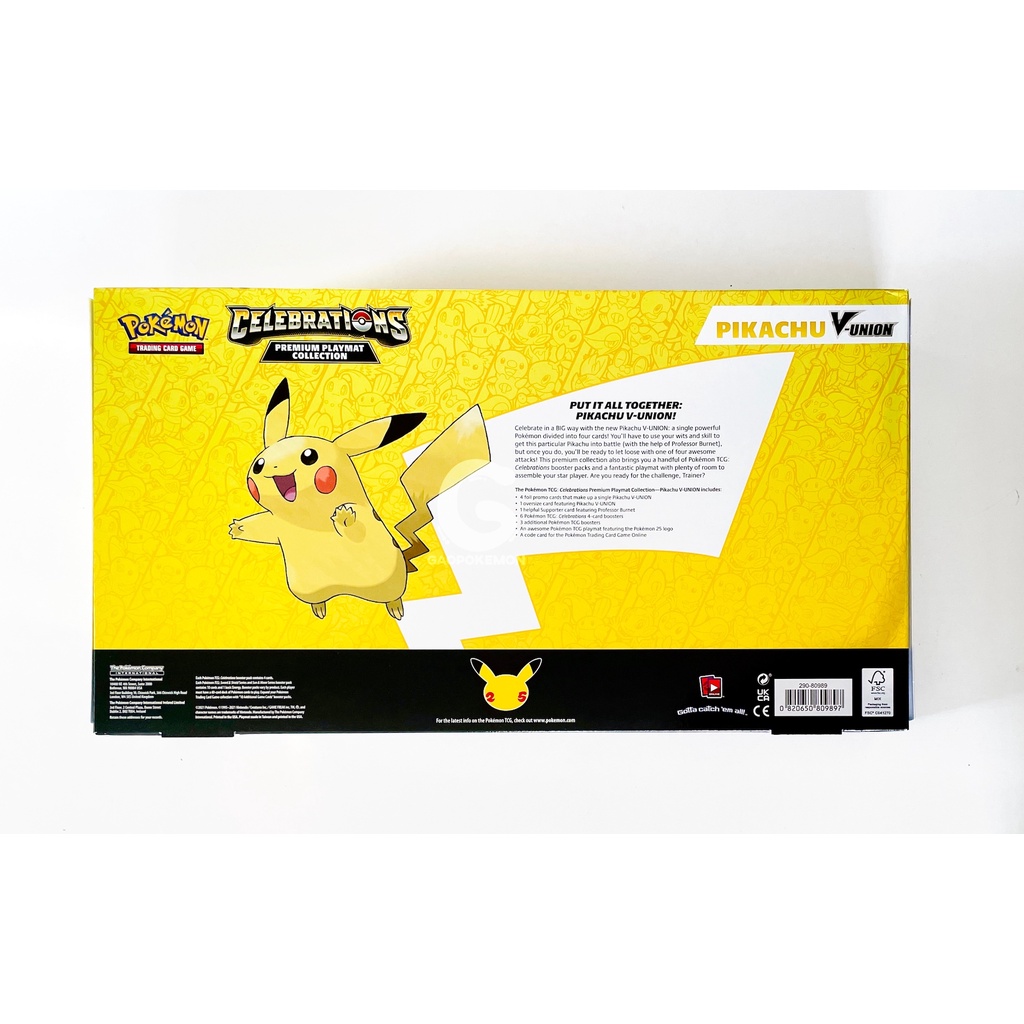 Hộp bài Pokemon TCG - Celebrations Premium Playmat Collection Pikachu V - Union