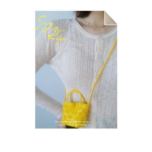 Túi đan handmade kèm dây đeo chéo mini