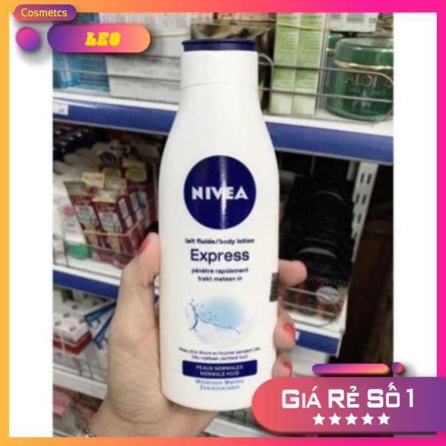 Sữa dưỡng thể Nivea Body Lotion Express 250ml cấp ẩm, làm mềm da cao cấp, trắng hồng tự nhiên - chính hãng Đức 100%