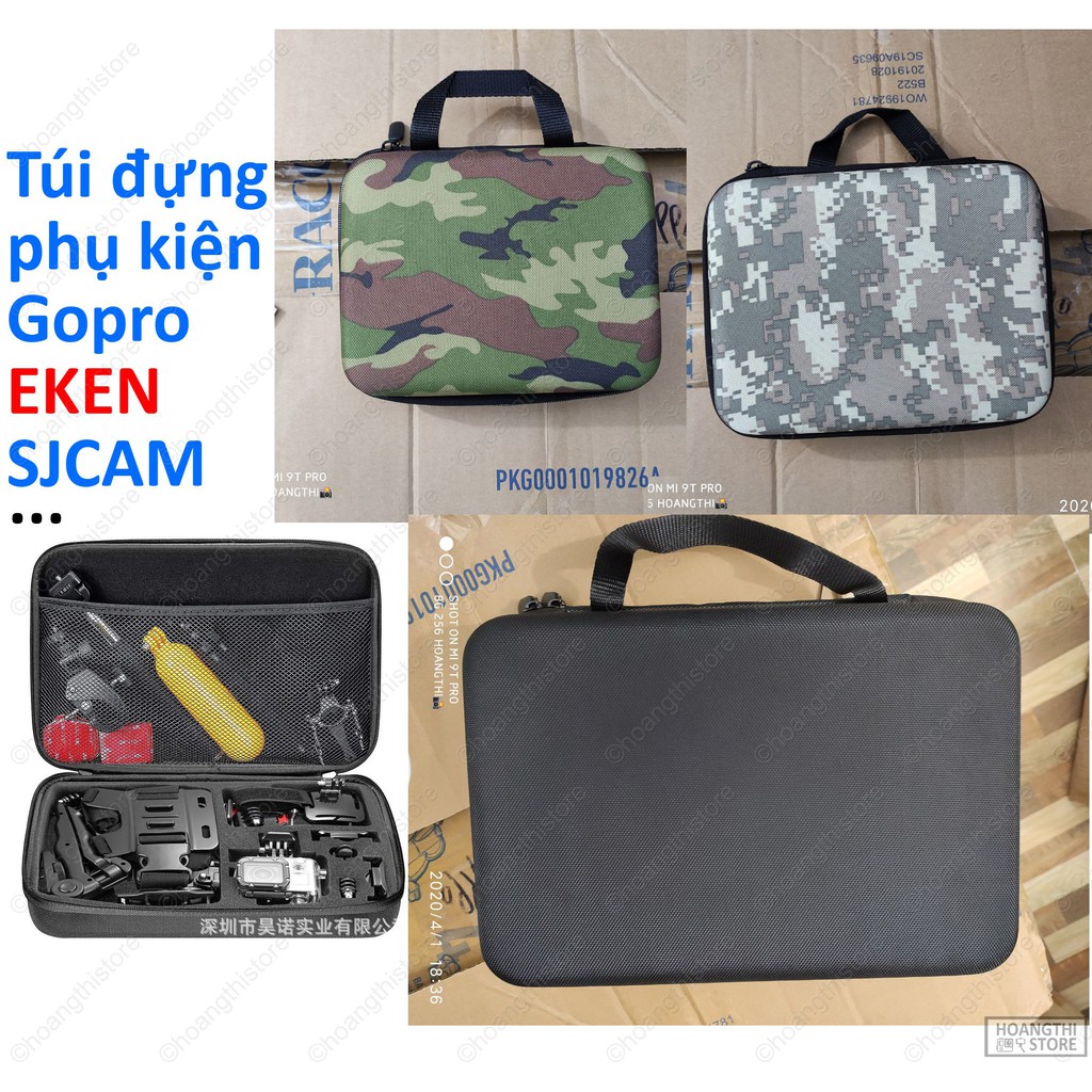 ✔️Túi đựng phụ kiện GOPRO, EKEN màu camo, dùng tốt cho Eken h9r, Gopro, SJCAM, Andoer 4k,FIREFLY, GitUp, Xiaomi....