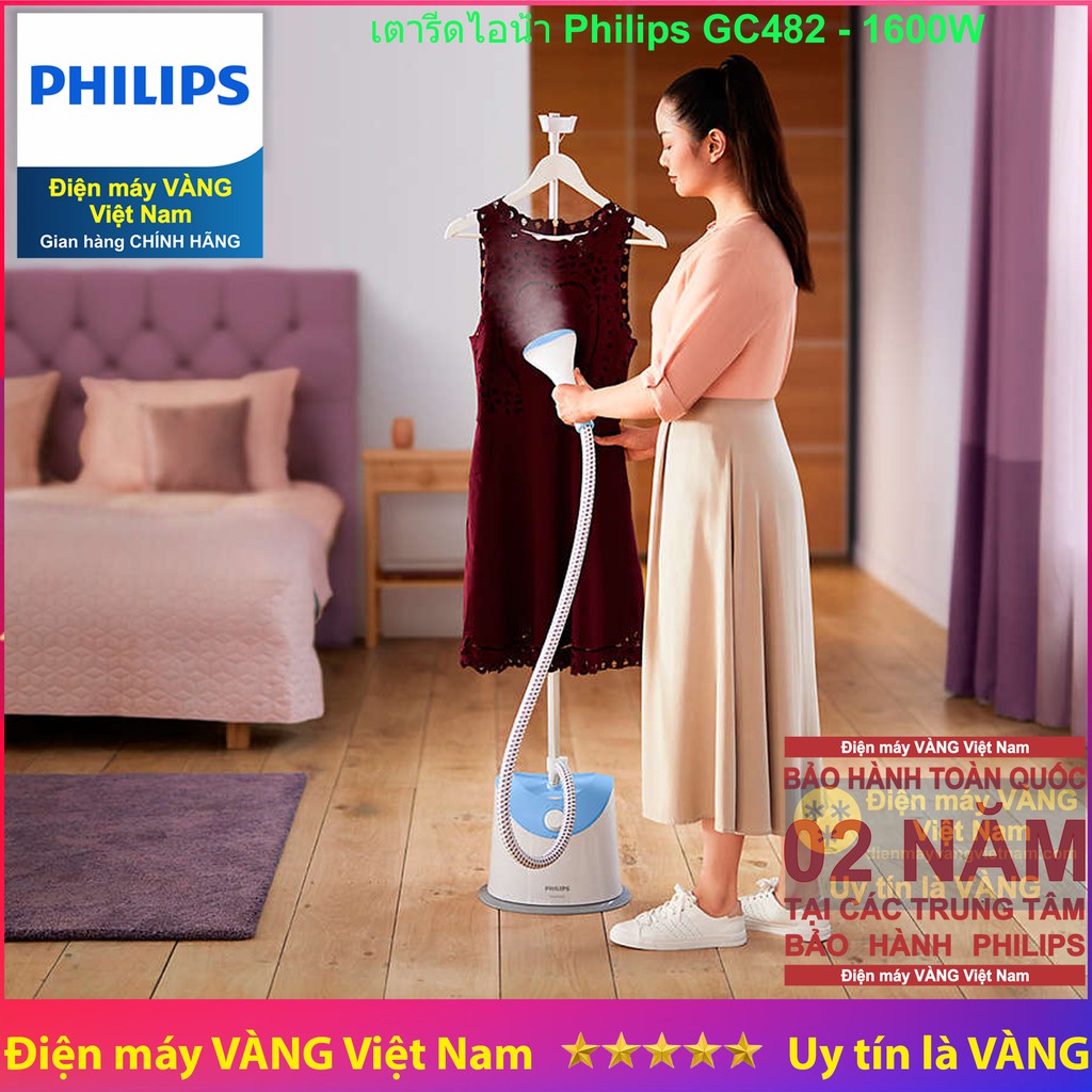 Bàn ủi cây hơi nước Philips GC482 - Bảo hành 2 năm toàn quốc